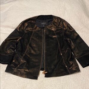 Lafayette 148 New York Black Leather Jacket